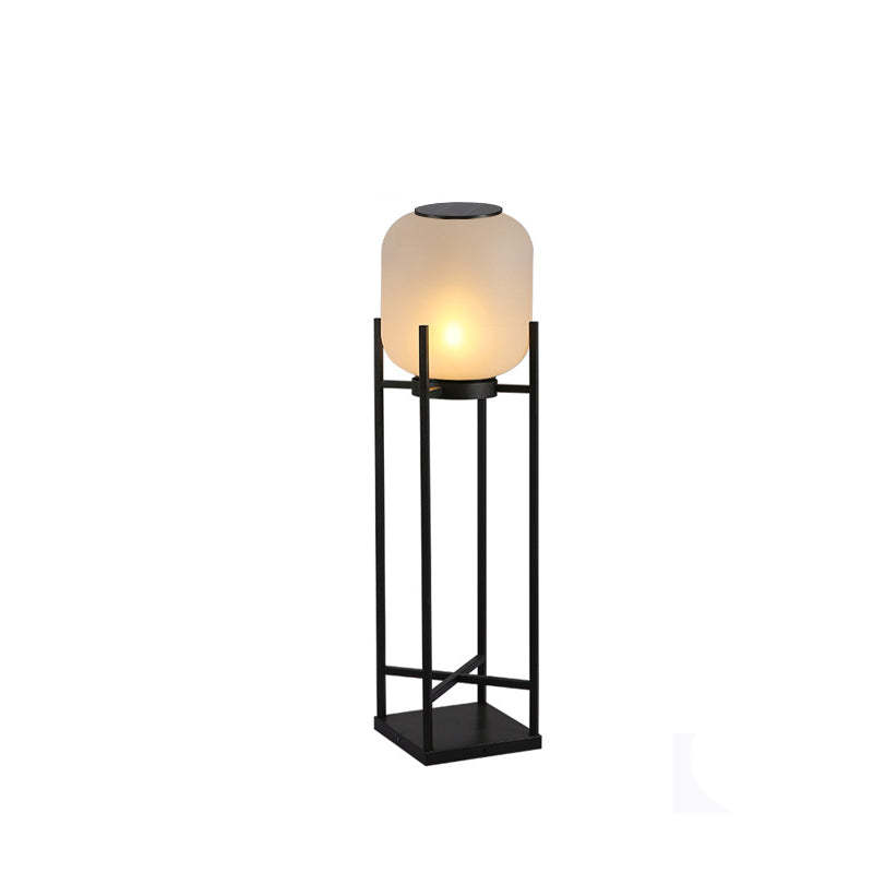 Modern Solar Cylinder Stainless Steel Acrylic LED Floor Lamp