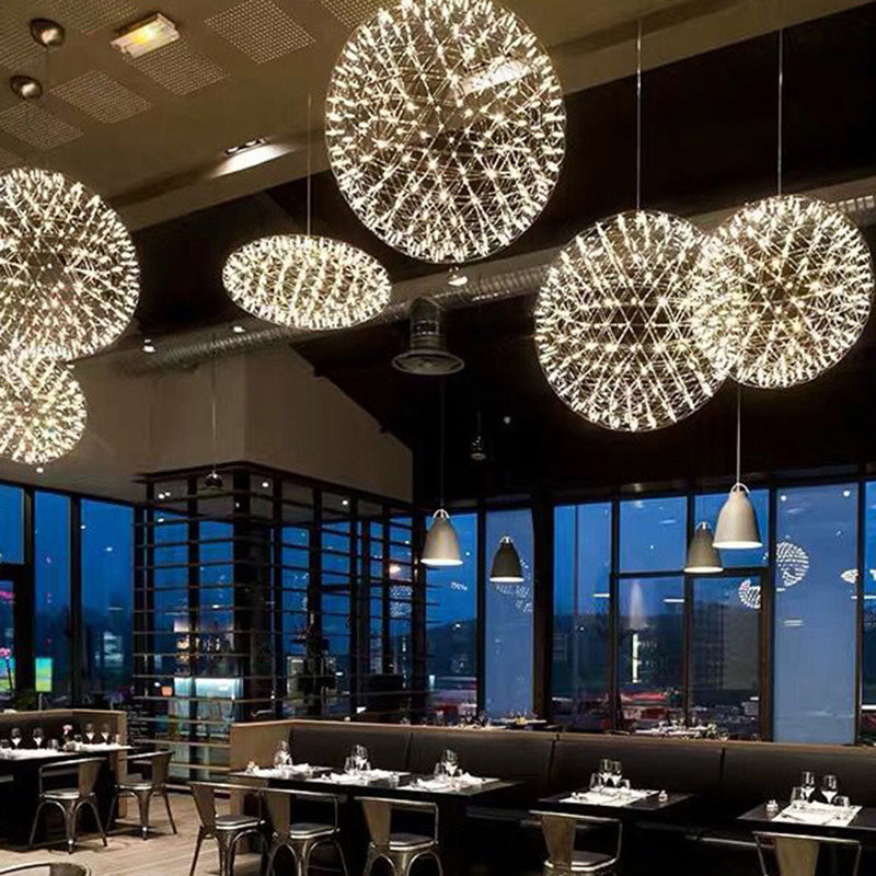 Nordic Dandelion Stainless Steel LED Pendant