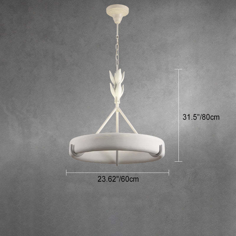 Traditional floral carved white chandeliers