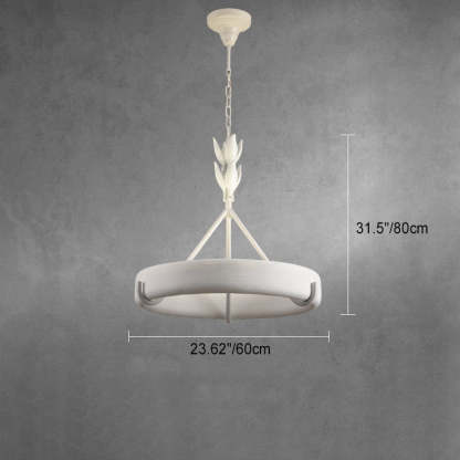 Traditional floral carved white chandeliers