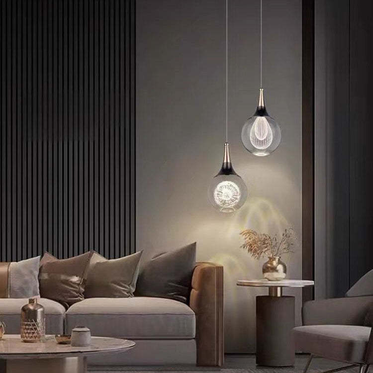 Aluminum Crystal Ball Deer Jellyfish Earth LED Pendant Light — Deer / Warm Light(3000K) / 220V-240V For UK/AU
