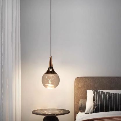Aluminum Crystal Ball Deer Jellyfish Earth LED Pendant Light — Deer / Neutral Light (4000K) / 220V-240V For UK/AU