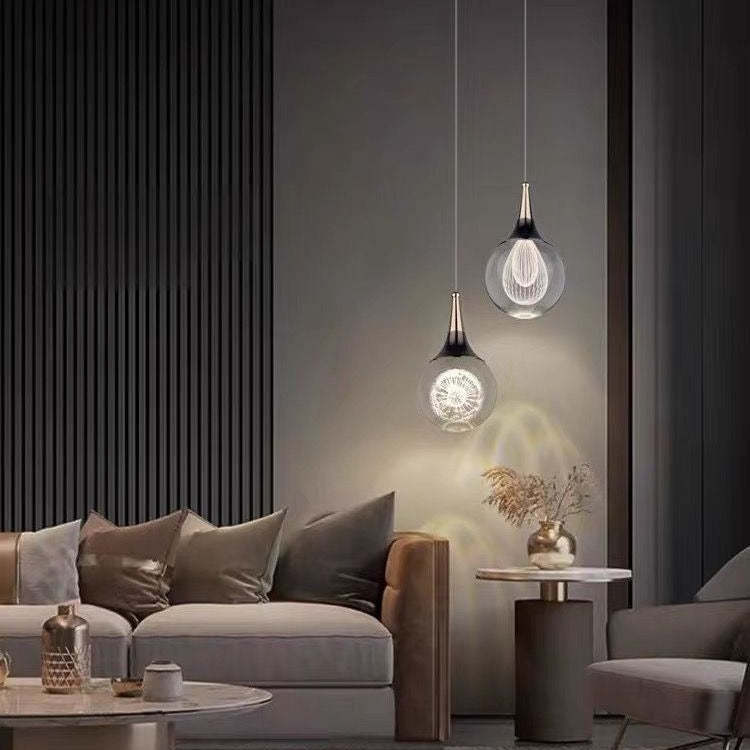 Aluminum Crystal Ball Deer Jellyfish Earth LED Pendant Light — Deer / Warm Light(3000K) / 110V-120V For US/CA