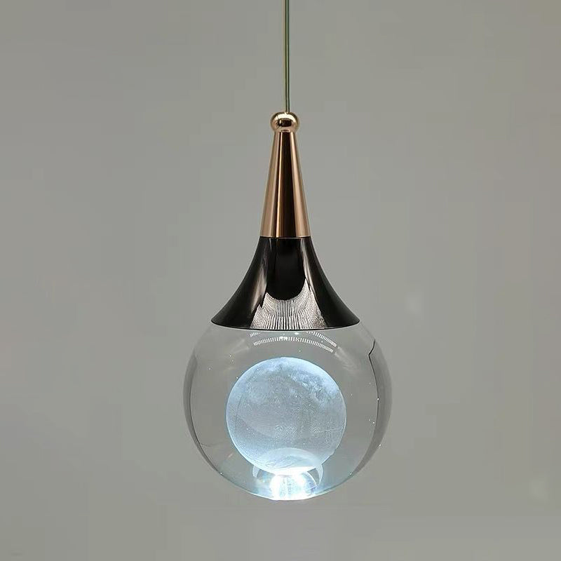 Aluminum Crystal Ball Deer Jellyfish Earth LED Pendant Light — Jellyfish / White Light (5000K) / 220V-240V For UK/AU