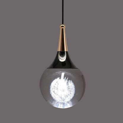 Aluminum Crystal Ball Deer Jellyfish Earth LED Pendant Light — Moon / Warm Light(3000K) / 110V-120V For US/CA
