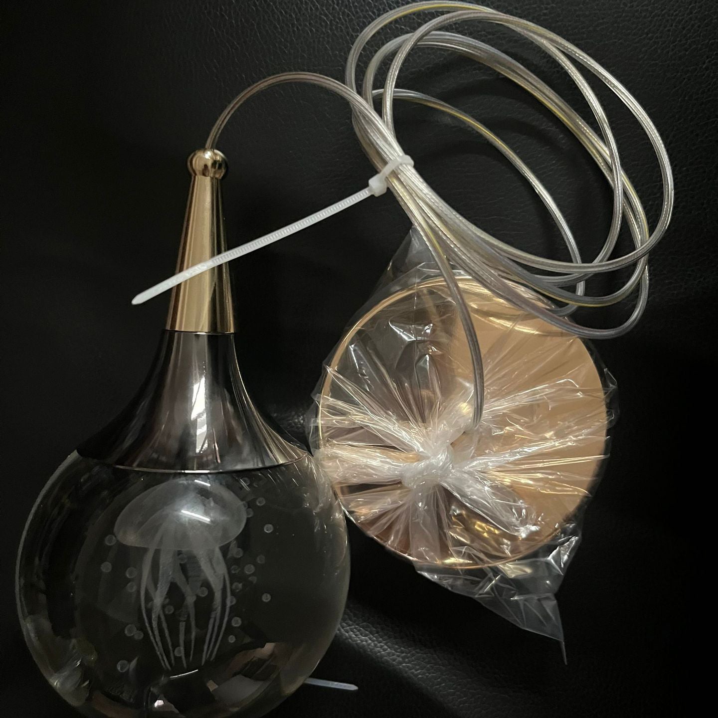 Aluminum Crystal Ball Deer Jellyfish Earth LED Pendant Light — Jellyfish / Neutral Light (4000K) / 110V-120V For US/CA