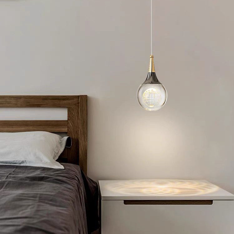 Aluminum Crystal Ball Deer Jellyfish Earth LED Pendant Light — Deer / White Light (5000K) / 220V-240V For UK/AU