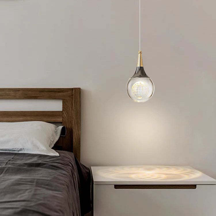 Aluminum Crystal Ball Deer Jellyfish Earth LED Pendant Light — Deer / White Light (5000K) / 220V-240V For UK/AU