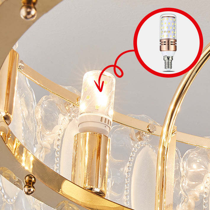 French Pearl Feather Shell Mount Ceiling Fan — B / 220V-240V For UK/AU