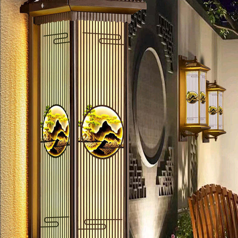 Chinese Solar Aluminum Glass Cylinder LED Wall Sconce