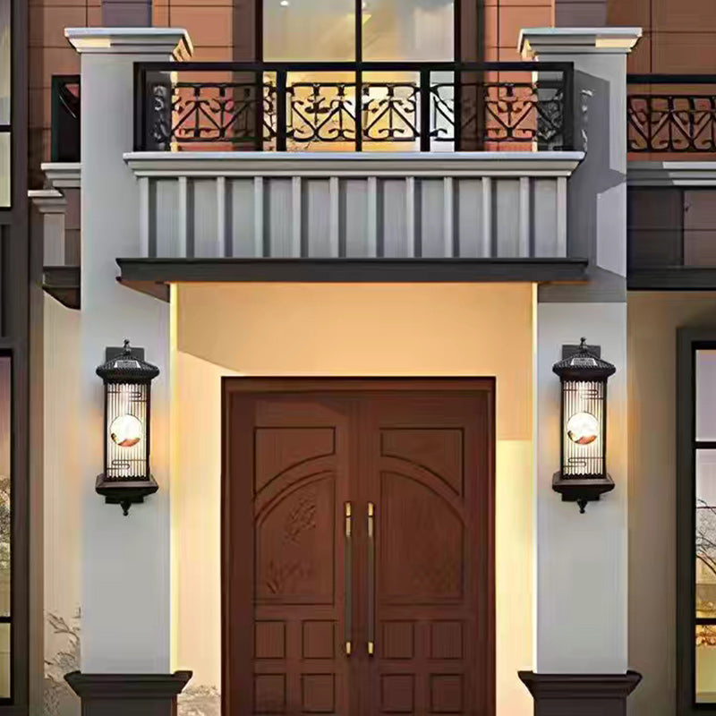 Chinese Solar Aluminum Glass Cylinder LED Wall Sconce
