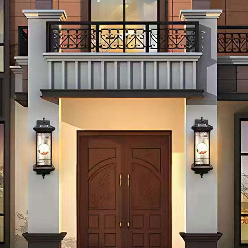 Chinese Solar Aluminum Glass Cylinder LED Wall Sconce