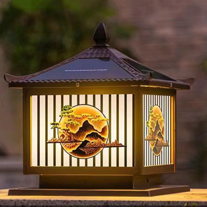 Lighom tree glass landscape lighting for patio — 23.62" W x 24.41" H / Bronze / 110V-120V (US/CA)