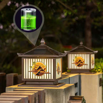 Chinese tree bronze landscape lighting, Lighom — 19.69" W x 18.9" H / 110V-120V (US/CA)