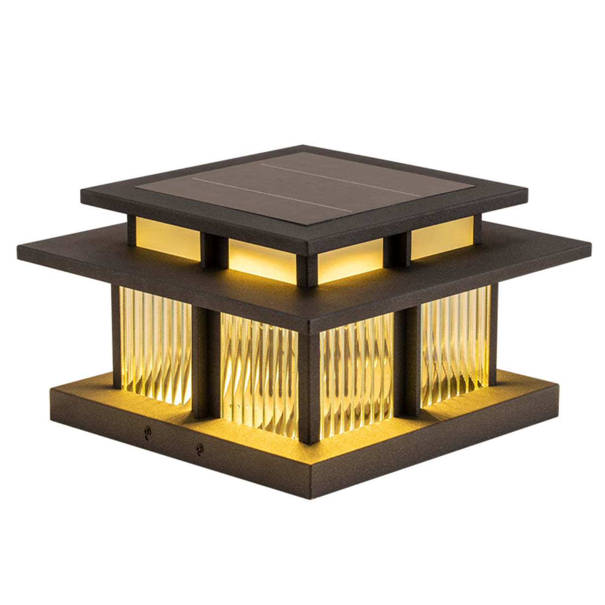Lighom minimalist square cylinder glass aluminum landscape lighting