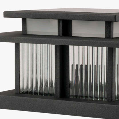 Minimalist square cylinder black landscape lighting, Lighom — 19.69" W x 12.6" H / 220V-240V (UK/AU)