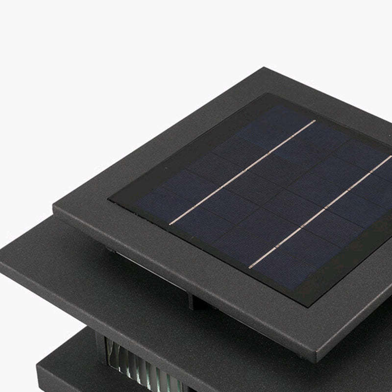 Minimalist cylinder square black glass landscape lighting, Lighom — 23.62" W x 15.94" H / 220V-240V (UK/AU)