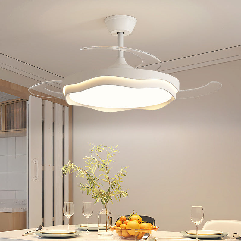 Nordic Iron Wave Mount Ceiling Fan Light