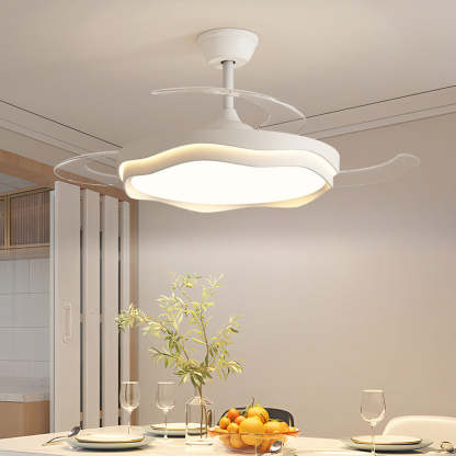 Nordic Iron Wave Mount Ceiling Fan Light