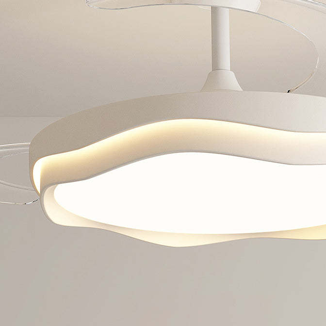 Nordic Iron Wave Mount Ceiling Fan Light