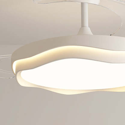 Nordic Iron Wave Mount Ceiling Fan Light