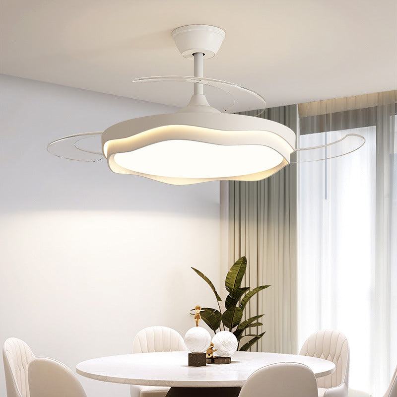 Nordic Iron Wave Mount Ceiling Fan Light
