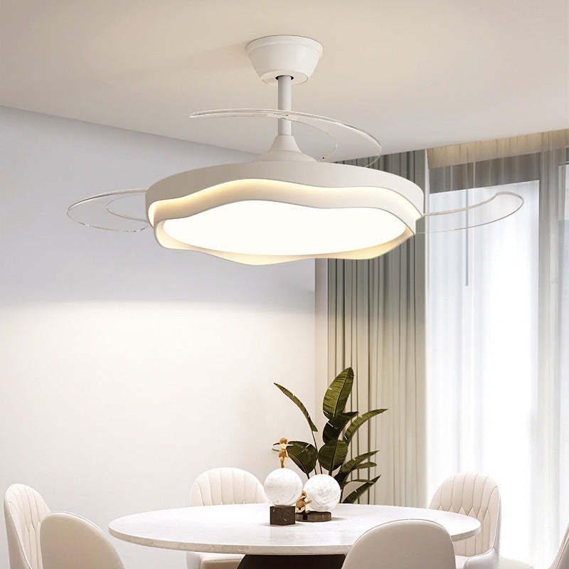 Nordic Iron Wave Mount Ceiling Fan Light