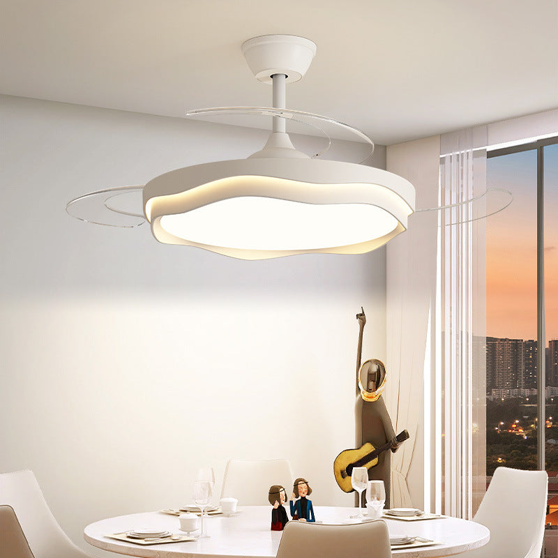 Nordic Iron Wave Mount Ceiling Fan Light