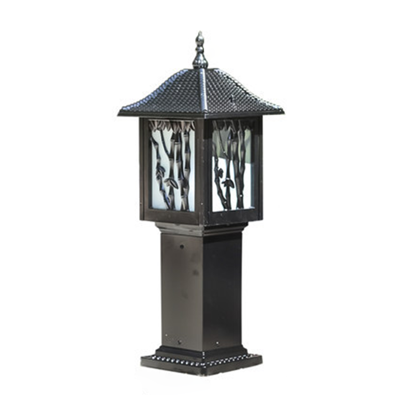 European Solar Aluminum Cylinder Bamboo Landscape Light
