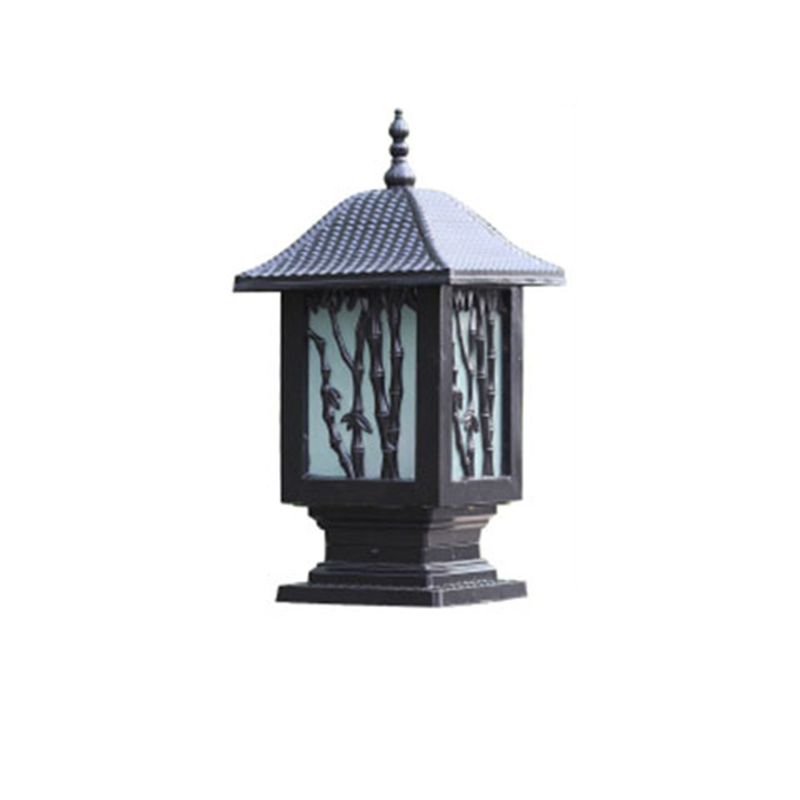 European Solar Aluminum Cylinder Bamboo Landscape Light
