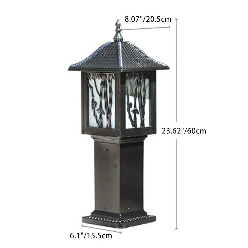 European Solar Aluminum Cylinder Bamboo Landscape Light — Bronze Color / 3.7V