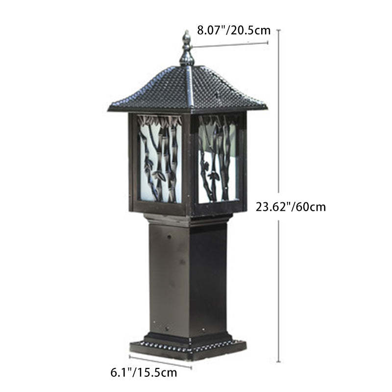 European Solar Aluminum Cylinder Bamboo Landscape Light — Bronze Color / 3.7V
