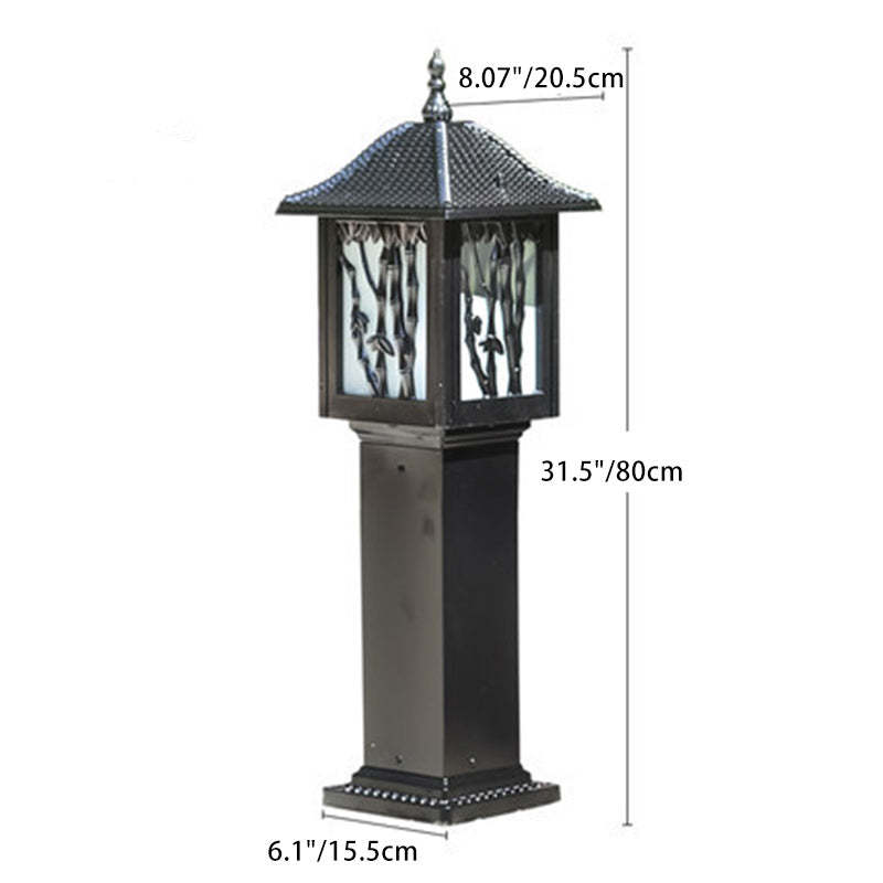 European Solar Aluminum Cylinder Bamboo Landscape Light — Bronze Color / 3.7V