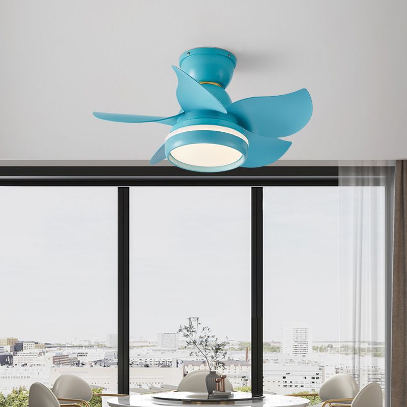 Scandinavian Flower Mount Ceiling Fan Light