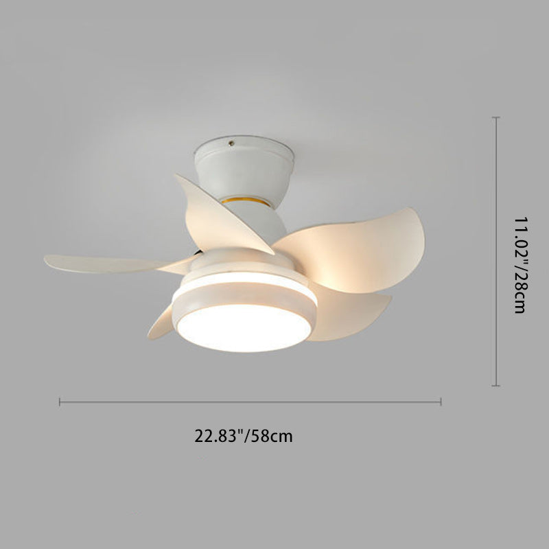 Scandinavian Flower Mount Ceiling Fan Light