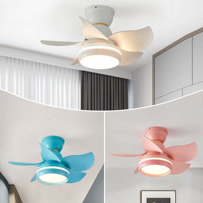 Scandinavian Flower Mount Ceiling Fan Light