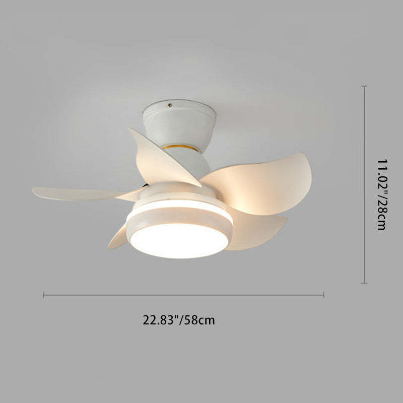 Scandinavian Flower Mount Ceiling Fan Light