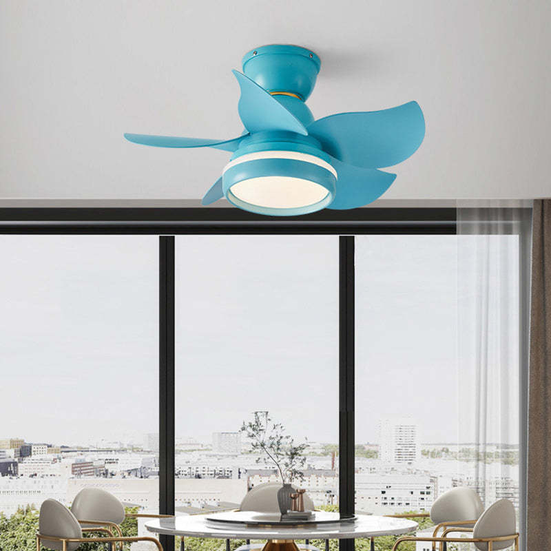 Scandinavian Flower Mount Ceiling Fan Light
