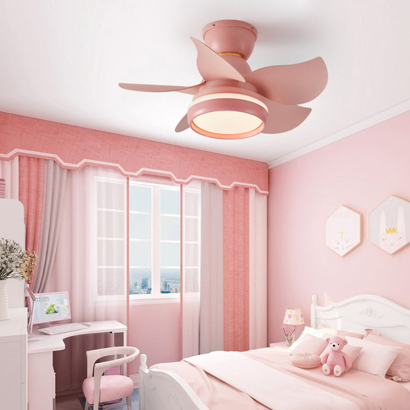 Scandinavian Flower Mount Ceiling Fan Light