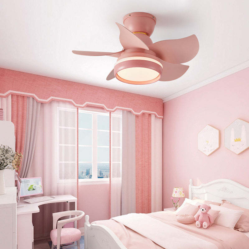 Scandinavian Flower Mount Ceiling Fan Light