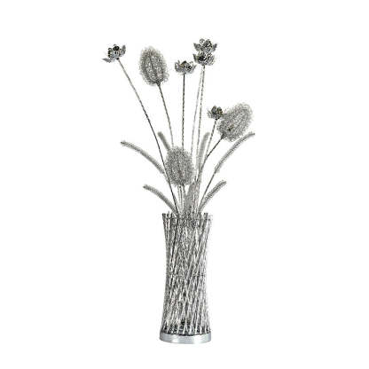 Art Deco Aluminum Wire Woven Vase LED Floor Lamp