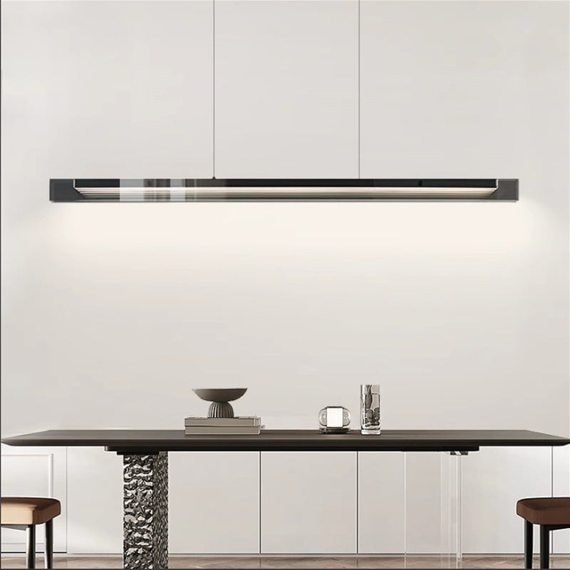 Minimalist Copper Rectangular Island Chandelier