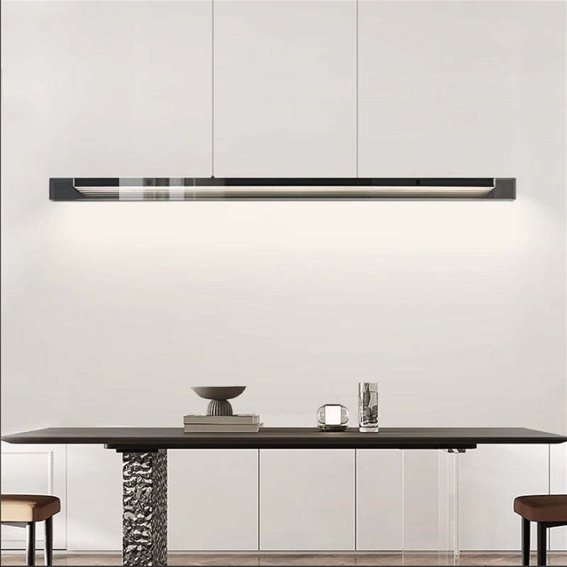 Minimalist Copper Rectangular Island Chandelier