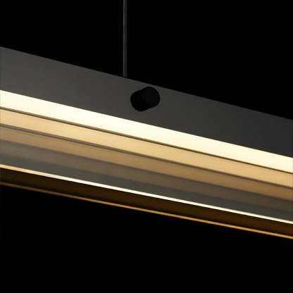 Minimalist Copper Rectangular Island Chandelier
