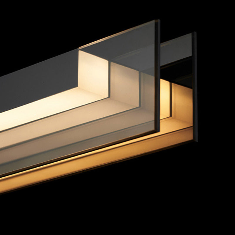 Minimalist Copper Rectangular Island Chandelier