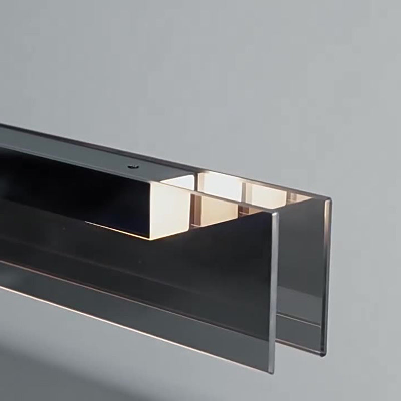 Minimalist Copper Rectangular Island Chandelier