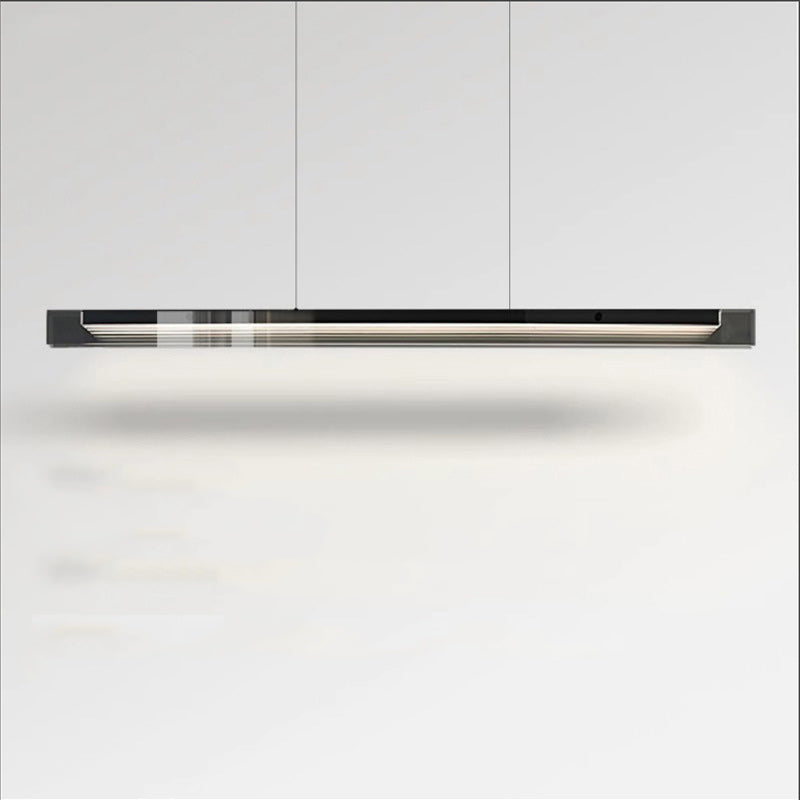 Minimalist Copper Rectangular Island Chandelier