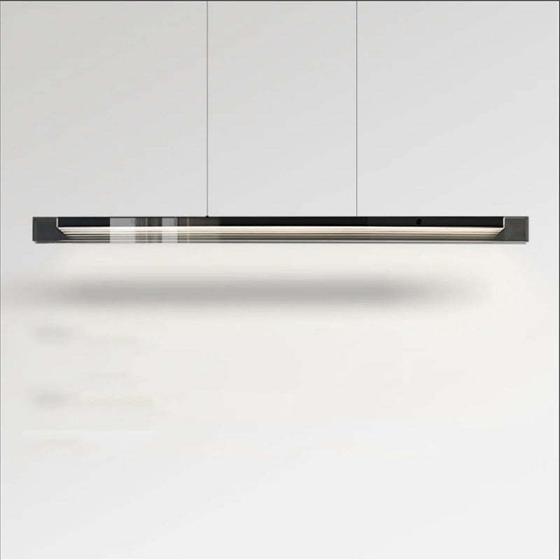 Minimalist Copper Rectangular Island Chandelier