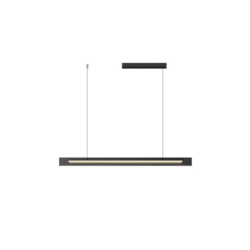 Minimalist Copper Rectangular Island Chandelier
