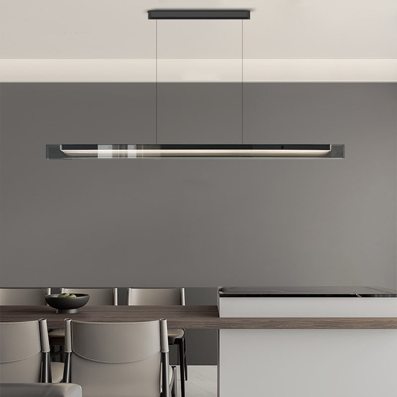 Minimalist Copper Rectangular Island Chandelier